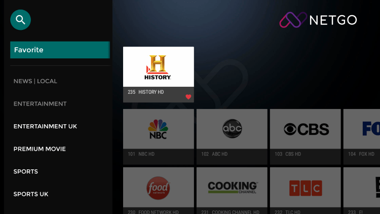 One of the best features of this live TV service is the ability to add channels to Favorites.